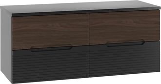 Petits Meubles Mueble bajo lavabo 120cm encimera paneles de melamina y mdf negro
