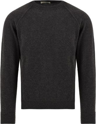 FILIPPO DE LAURENTIIS Round-neck Truien - Heren - Ronde hals truien - Grijs - 2XL - Wol - Truien & Vesten