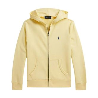 Polo Ralph Lauren Terry Hooded Zip Sweatshirt - male - Polo Ralph Lauren - Kids Sweatshirts - Yellow - 2 Y - Kids