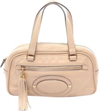 Loewe Pre-owned Handbag - Dames - Vintage Handtas - Beige - ONE Size - Leer - Vintage