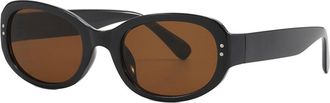 Generic Vacation Outdoor Women Sunglasses Commuter Men Driving Sun Glasses(Brown)