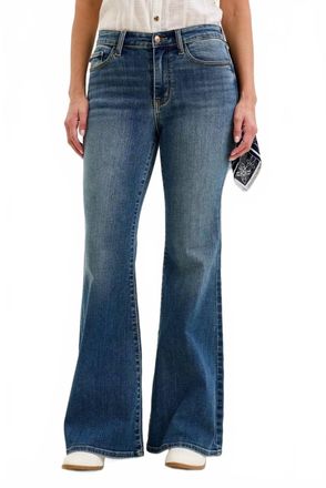 Judy Blue Mid Rise Jaqueline Flare Jeans In Medium Wash
