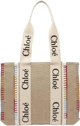 Chlo&eacute; Katoenen handtassen - Dames - Shoppers - Beige - ONE Size - Katoen - Tassen