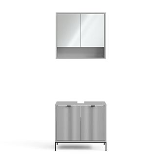 Vicco Conjunto De Muebles De Ba&ntilde;o Eliza, Gris, 2 Piezas