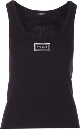 Versace Black Logo Tank Top