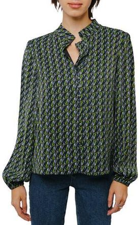 Ciebon Maive Printed Button-Up Top in Black Multi at Nordstrom Rack, Size Large