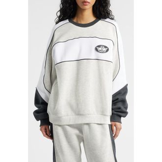 Boys Lie First Pick Heathered Oversize Sweatshirt in Heather Grey Multi at Nordstrom, Size X-Small
