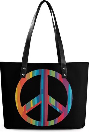 Generic Peace Logo Tote Bags for Women Cute Shoulder Purses Handbags