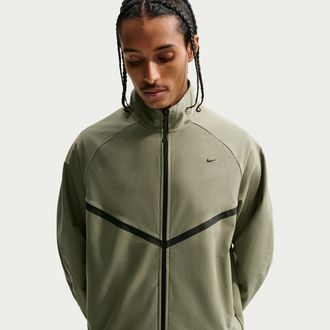 Nike Mens Nike Sportswear Tech Dri-FIT Shori Knit Track Jacket in Grey | IM1335-328
