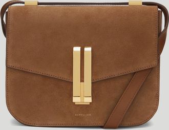 DeMellier The Vancouver in Deep Tan Suede & Tan Smooth Leather Crossbody bag