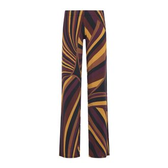 Pucci Iride Jersey Broek - Dames - Straight fit broeken - Veelkleurig - S - Satijn - Broeken
