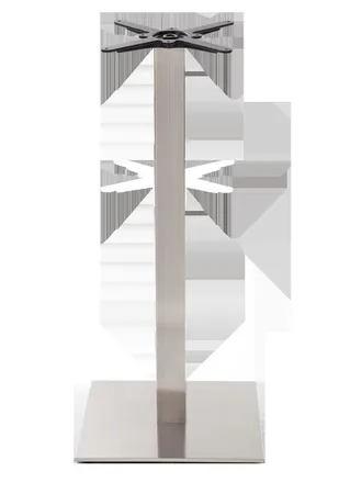 Netfurniture Square stainless steel table base - Large 1050 mm in Silver