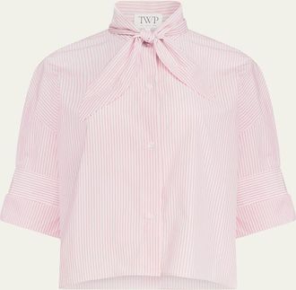 TWP Tie One On Striped Button-Front Shirt