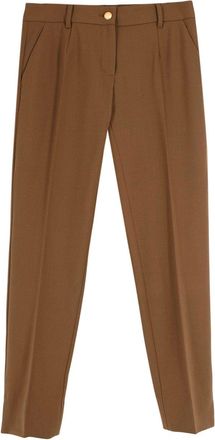 Dolce & Gabbana Brown High Waisted Tailored Trousers Size XS