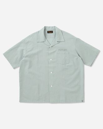 Visvim Men s Crosby Shortsleeve Shirt Light Blue