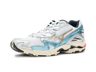 Mizuno Wave Rider 10 Shoes White/Vintage Khaki : Mens 13 - Womens 14.5 Medium, Leather/Synthetic/Textile
