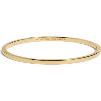 Monica Vinader Essential Slim Bangle in 18K Gold Vermeil at Nordstrom, Size Medium