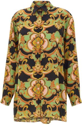 Etro Zijden Blouse - Dames - Overhemden - Veelkleurig - XL - Overhemden