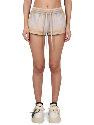 Off-white Cotton Bermudas - Beige