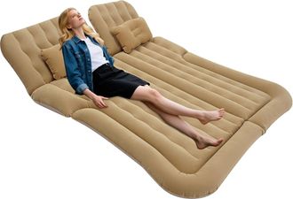 OEM Colch&oacute;n Hinchable Para Coche, Bomba El&eacute;ctrica, Dise&ntilde;o Port&aacute;til, Color Beige