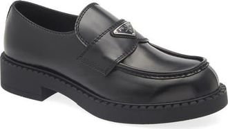 Prada Chocolate Loafer in Nero at Nordstrom, Size 10.5Us