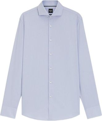 HUGO BOSS Light Blue Solid Pattern Shirt