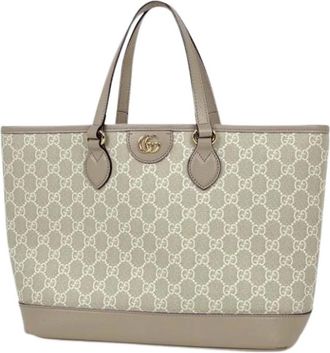 Gucci Pre-owned Vintage Tote Bag - Dames - Vintage Shopper - Beige - ONE Size - Leer - Vintage
