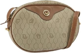 Dior Pre-owned Vintage PVC Schoudertas - Dames - Vintage Schoudertas - Beige - ONE Size - Leer - Vintage