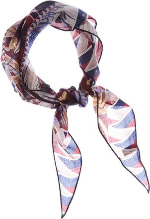 Ferragamo Flowers & Butterflies Wool Diamond Scarf