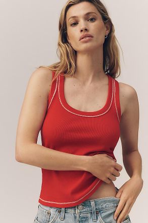 Pilcro Sunny Scoop-Neck Tank by Pilcro Top