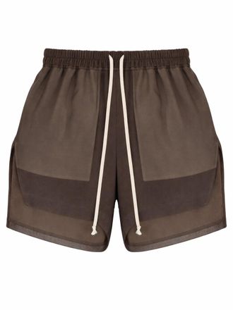 Rick Owens Brown Boxers Silk Semi-Sheer Shorts