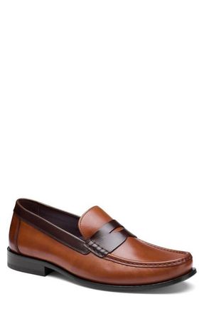 Johnston & Murphy Humphrey Penny Loafer in Tan/Brown Full Grain at Nordstrom, Size 10.5