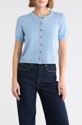 Vigoss Button Front Cardigan in Baby Blue at Nordstrom Rack, Size X-Large