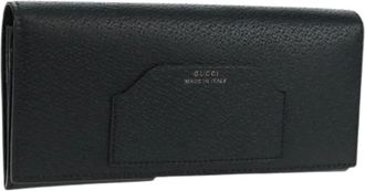 Gucci Pre-owned Wallets, female, Black, Size: ONE SIZE Pre-owned Leather Wallet