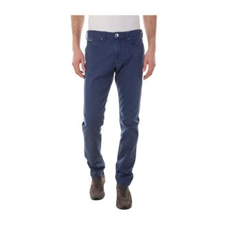 Armani Slim-fit Trousers, male, Blue, Size: W40 Tcpj06Tcs08Blu