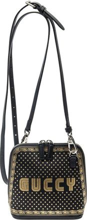 Gucci Black Calfskin Leather Mini Guccy Dome Crossbody, Never Carried (Authentic Pre-Loved)