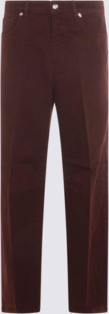 Nine In The Morning Dark Red Cotton Jeans