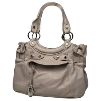 Emilio Pucci Pre-owned Shoulder Bag - Dames - Vintage Schoudertas - Beige - ONE Size - Leer - Vintage