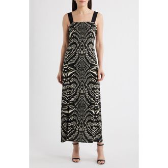 Connected Printed Maxi Dress in Olive at Nordstrom, Size 14