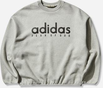 adidas Men s Fear of God Athletics Fleece Crewneck Sweatshirt Medium Grey Heather