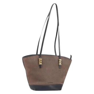 Loewe Pre-owned Tote Bag - Dames - Vintage Schoudertas - Bruin - ONE Size - Leer - Vintage