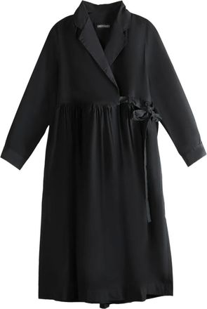 CASEY CASEY Taffeta Colette wrap-effect gathered midi dress - Zwart