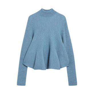 Sportmax Dames, Truien, Blauw, Maat: XS Wol