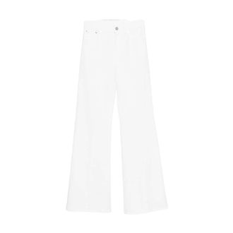 Dondup Wide Trousers, female, White, Size: W25 Amber Jeans