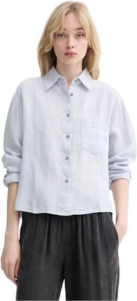 Marc O'Polo Koszula safari - Dames - Overhemden - Blauw - XS - Linnen - Overhemden