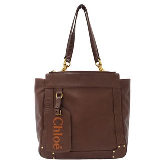 Chlo&eacute; Brown Leather Handbag Tote Bag (Pre-Owned)