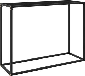 vidaXL Mesa consola vidrio templado negro 100x35x75 cm Vidaxl