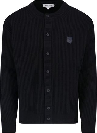Maison Kitsun&eacute; Cardigan In Lana Merino Fox Head