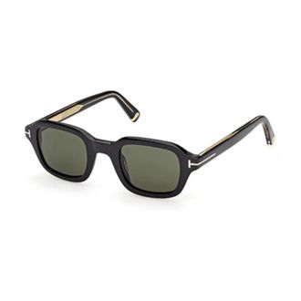 Tom Ford Sunglasses, unisex, Black, Size: 53 MM Bold Rectangle Sunglasses