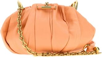 Chlo&eacute; Orange Pliss Medium Shoulder Bag